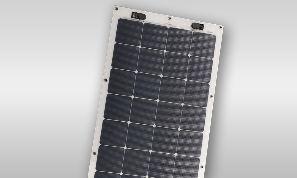 Activesol solar panel with holes