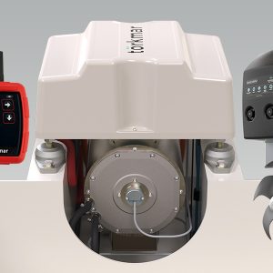 Narrowboat electric motor, bow thruster and remote