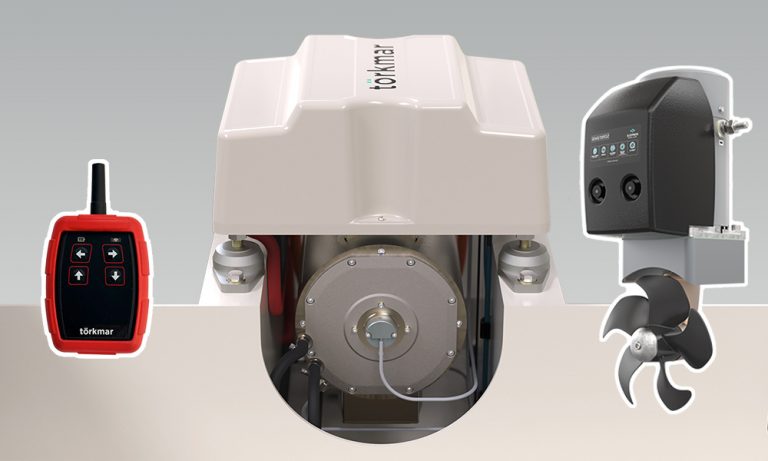 Narrowboat electric motor, bow thruster and remote